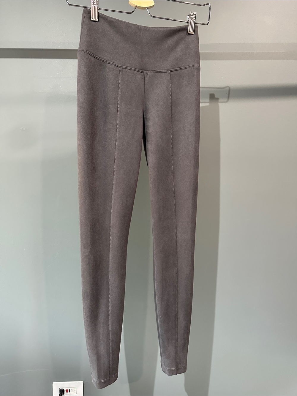 White House Black Market Gray High-Waist Ponte Leggings